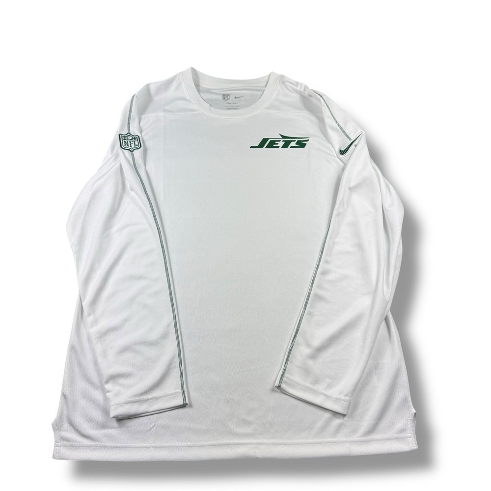 Nike NFL New York Jets Sideline Coach UV Performance L/S T-Shirt Mens L EUC